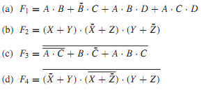 1168_Use of a K map simplify the following Boolean expressions.png